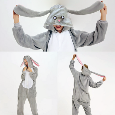 Пижама Кигуруми Кролик серый